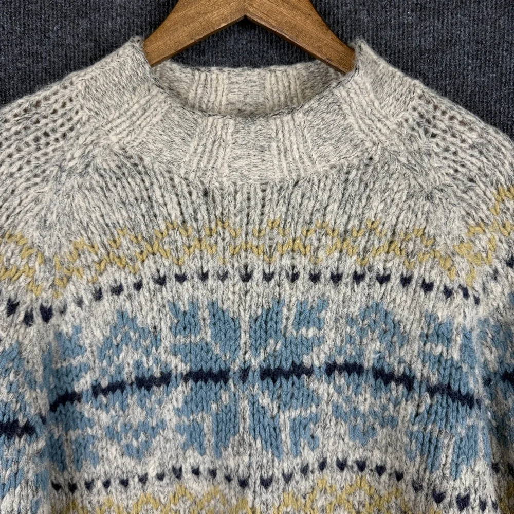 Timberland Limited Collection Vintage‎ Handknit Wool Sweater XL Snowflake